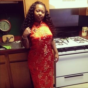 A Red and Gold Dress!